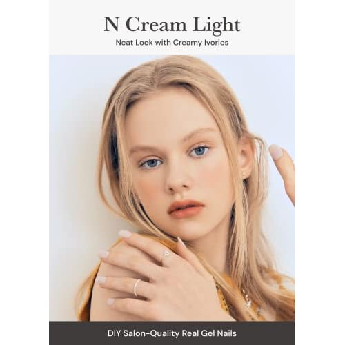 ohora Semi Cured Gel Nail Set of 2 (N Cream Light & N Classic Burgundy) - Professional Salon-Quality Nail Care