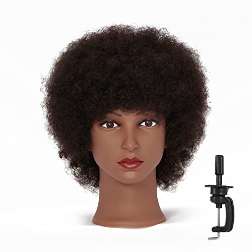 Hairingrid Afro Mannequin Head with 100% Human Hair & Clamp