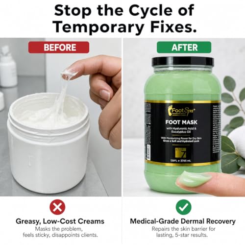 FootSpa Pedicure Recovery Mask - Hyaluronic Acid & Amino Acid, 1 Gallon