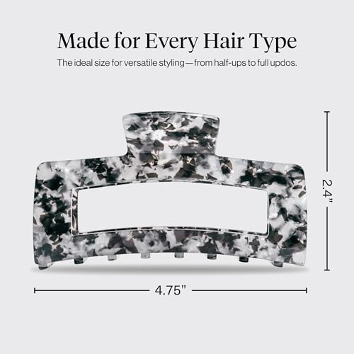 Kitsch Jumbo Open Hair Claw Clip for Women - Non-Slip Strong Hold