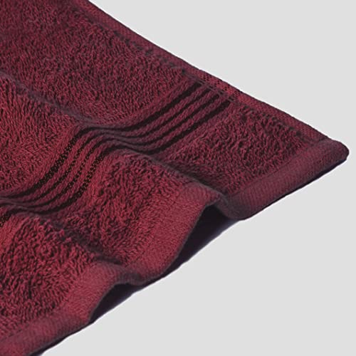 Belizzi Home Ultra Soft Cotton Washcloths, Contains 24 Piece Face Cloths 12x12 inch, Ideal for Everyday use Face Towels, Compact & Lightweight Multi Purpose Washcloths - Burgundy