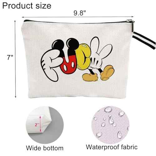 Funny Makeup Bag for Women, Creative Cartoon-Inspired Portable Cosmetic Bag - Unique Design for Every Occasion Minnie Themed Mouse Makeup Bag Mickey Themed Travel Toiletry Bag