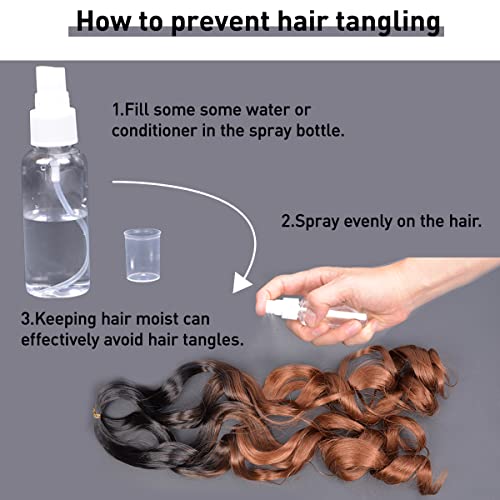 French Curly Braiding Hair 24 Inch #1B Black 8 Pack