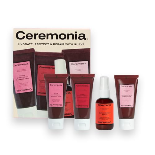 Ceremonia Guava Travel Hair Care Kit - 4 Piece Set