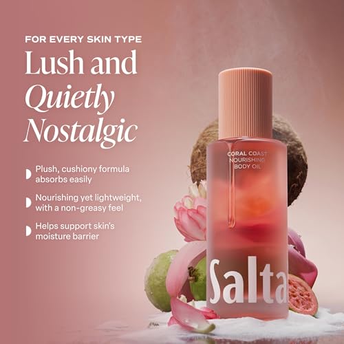 Saltair Nourishing Body Oil - Lightweight Glow, Coral Coast 4 oz