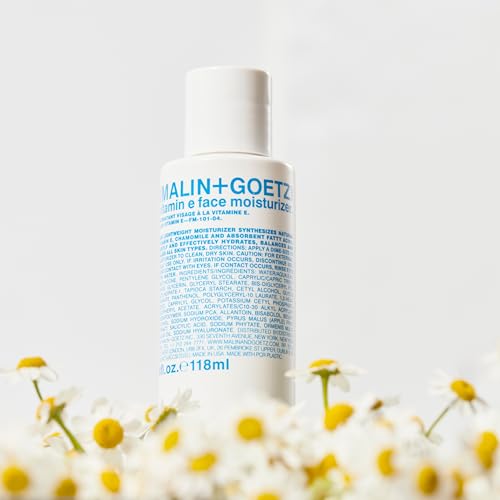 MALIN+GOETZ Vitamin E Face Moisturizer | Lightweight Hydrating Daily Face Cream Balancing All Skin Types | Fragrance-Free, Vegan | 4 Fl Oz & 8.5 Fl Oz