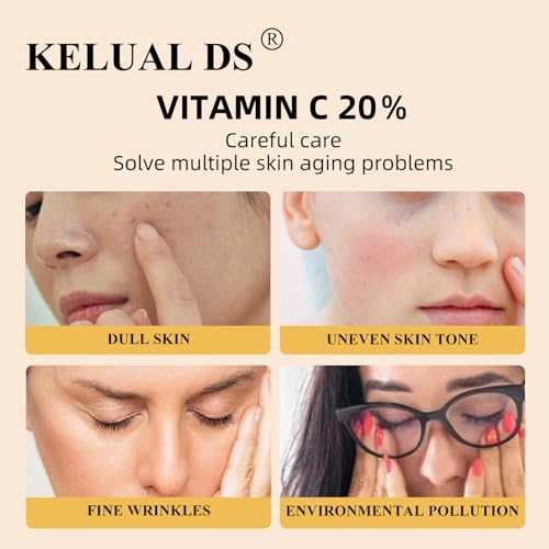KELUAL DS Vitamin C Serum 20% - Brightening Face Serum 1.0 OZ