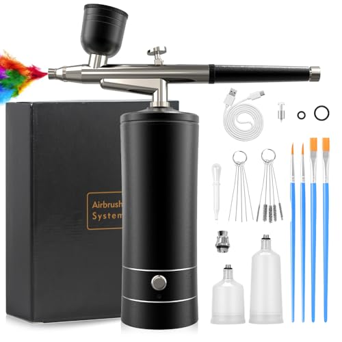 Melous Airbrush Kit with Compressor - Dual Action Spray Gun