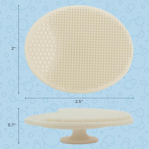 Cradle Cap Brush for Baby, 2 Pack, Silicone Bristles