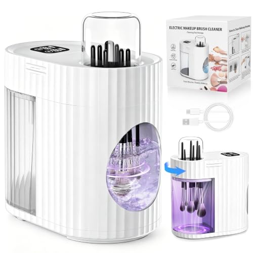 Electric Makeup Brush Cleaner Machine | 3-in-1 Fast Drying, 1200RPM