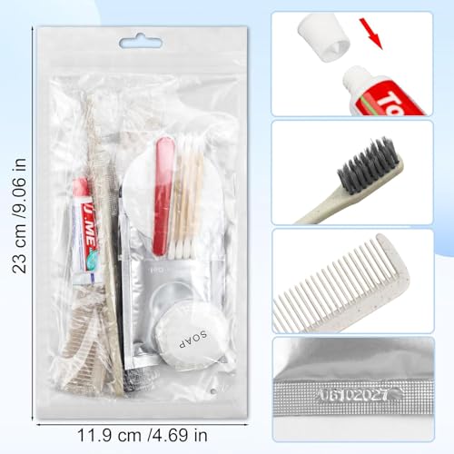 40-Pack Disposable Travel Toiletry Kit Set