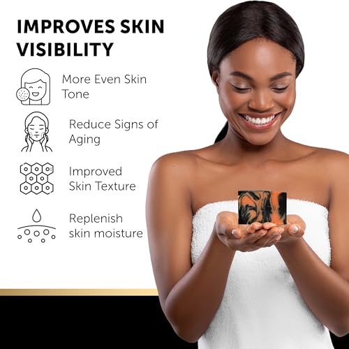VALITIC Charcoal Kojic Acid Turmeric Black Soap for Dark Spots 4 Pack 3.52oz each