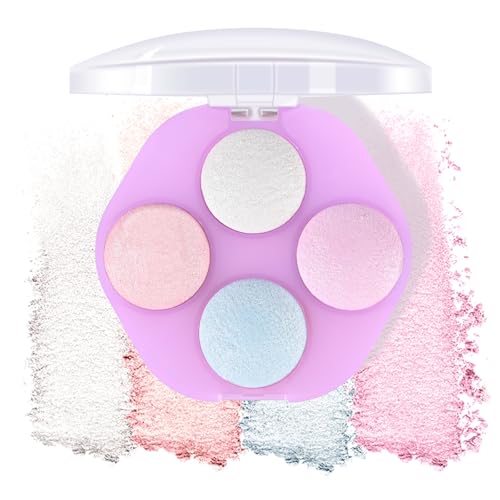 KYDA 4-Color Baked Makeup Palette - Eyeshadow, Blush & Highlighter