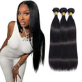 Brazilian Straight Human Hair Bundles - Natural Black, 16-20 Inch