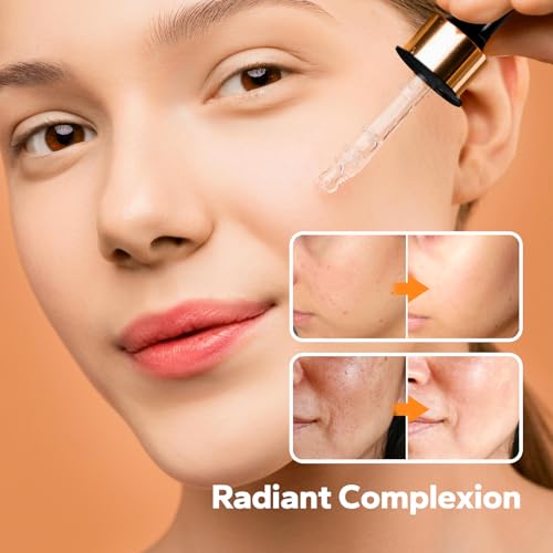 Vitamin C Serum (1 Fl, Oz), Antiaging Facial Essence & Eye Serum with Vitamin C, Hyaluronic Acid, Vitamin E Serums, Radiance Serums, Boosts Skin Collagen