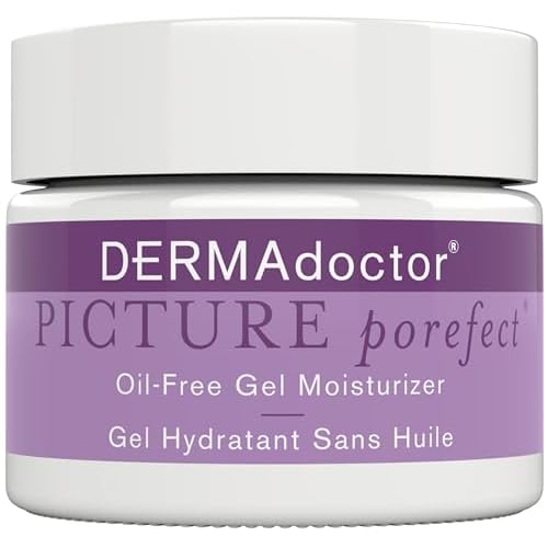 DERMAdoctor Picture Porefect Dermatologist Formulated Oil Free Facial Moisturizer, Pore Minimizer for Acne or Oily Skin, Daily Face Lotion for Men & Women with Zinc & Copper Peptides - 1.69 oz