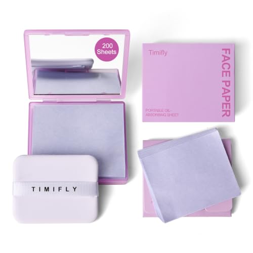 KYDA Oil Blotting Paper 200 Sheets with Mirror & Puff