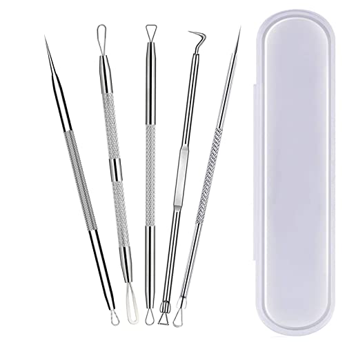 5-Piece Blackhead Remover Tool Kit - Pimple Popper Extractor Set