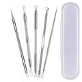 5-Piece Blackhead Remover Tool Kit - Pimple Popper Extractor Set