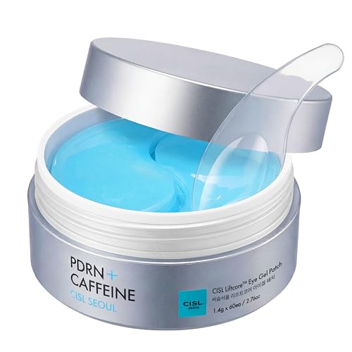 Eye Recovery Hydrogel Eye Patches with PDRN and Caffeine, Cooling Under Eye Gel Patches for Eye Area Comfort and Skin Appearance, 30 Pairs (60 Count)