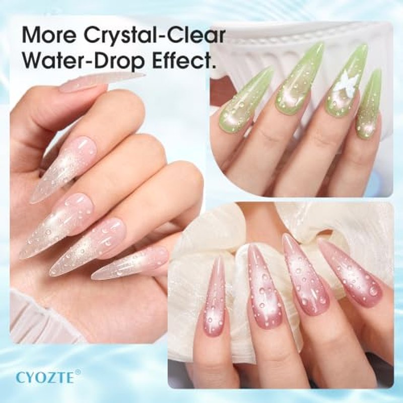 3D Raindrop Gel Polish Top Coat - Mirror High Gloss No Wipe