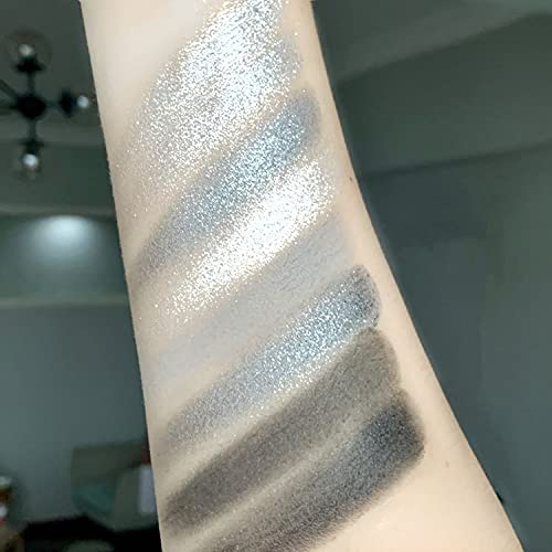 Black Grey 9-Color Eyeshadow Palette Waterproof Matte Glitter