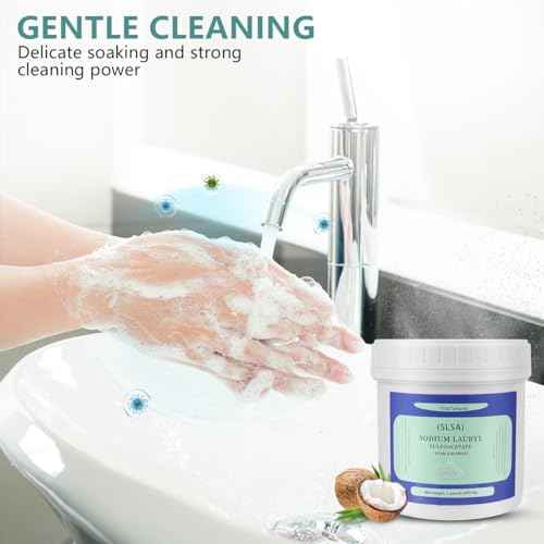 1 Pound of SLSA Powder for Bath Bomb Making, Premium Sodium Lauryl Sulfoacetate Powder, Sodium Lactate for soap Making, Gentle on The Skin. Suitable for Bath TrufflesCrafting Bath Bombs and More