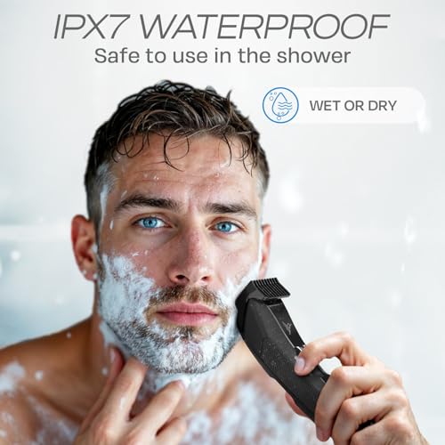 HUMMINGBIRD MK14 BeardMaster ? Premium Beard Trimmer for Men, Precision Dial, Adjustable 20 Length Settings, Stainless Steel T-Blade, Cordless USB-C Rechargeable, Waterproof, LED Display, Travel Case