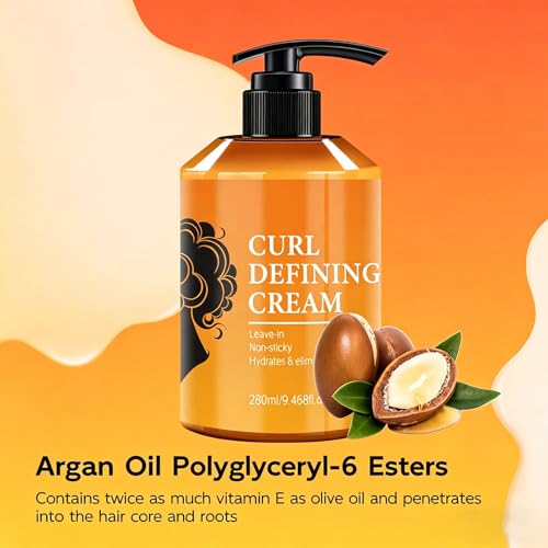 Curl Defining Cream with Argan Oil - 9.46 oz Hydrating Hair Mask