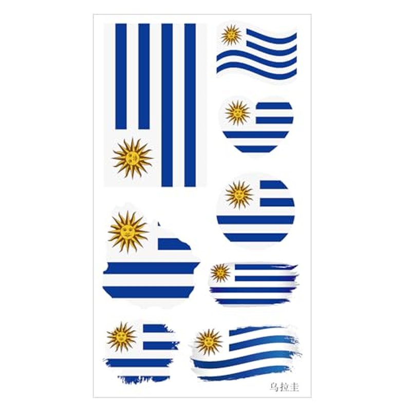 10 Sheets World Country Flag Temporary Tattoos – Waterproof Stickers