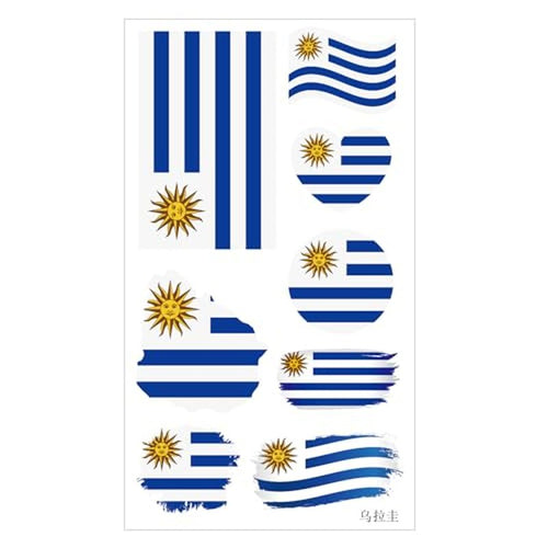 10 Sheets World Country Flag Temporary Tattoos – Waterproof Stickers