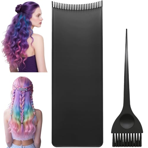 Hair Highlighting Board Kit with Applicator Brush - 2 Pcs