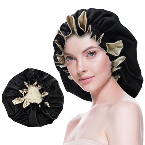 Silk Satin Bonnet for Sleeping - Double Layer Reversible Hair Cap