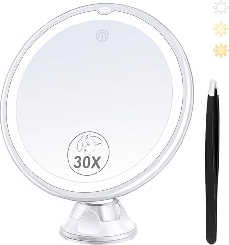 30X Magnifying Mirror with Light – Lighted Makeup Mirror