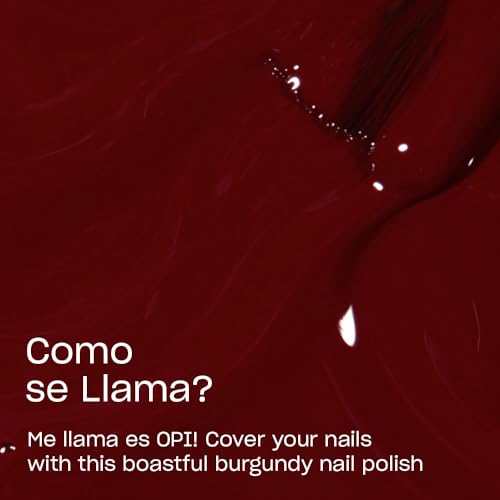 OPI Como se Llama? Opaque Dark Red Nail Polish - Long Lasting Crème Finish