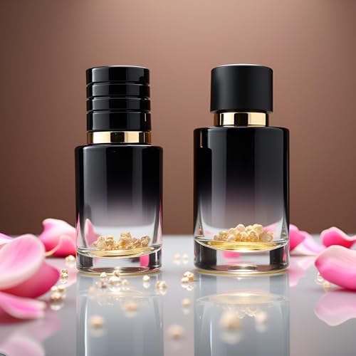 2Pcs 30ml Black Glass Perfume Atomizer Spray Bottles