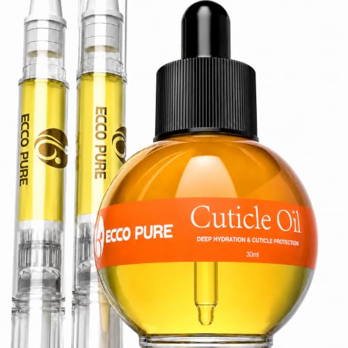 ECCO PURE Cuticle Oil Care Set - 30ml Dropper Bottle & 2 Travel Pens