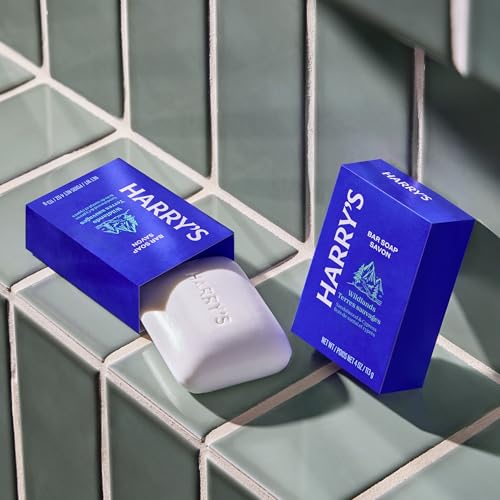 Harry's Bar Soap for Men - Wildlands Scent - (2 Pack) 4 oz - Men's Body Soap - Made with Plant-Based Cleansers - No Parabens, Sulfates, or Dyes