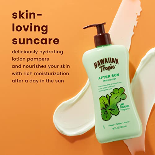 Banana Boat Soothing After Sun Gel with Aloe Twin Pack 16oz each & Hawaiian Tropic Lime Coolada After Sun Lotion Twin Pack 16oz each