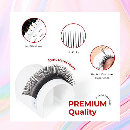 THE LASH SUPPLY PREMIUM - Volume Eyelash Extension 0.03, 0.05, 0.07 Thickness - C/CC/D Mix Length & 9-20mm, Lashes Extensions
