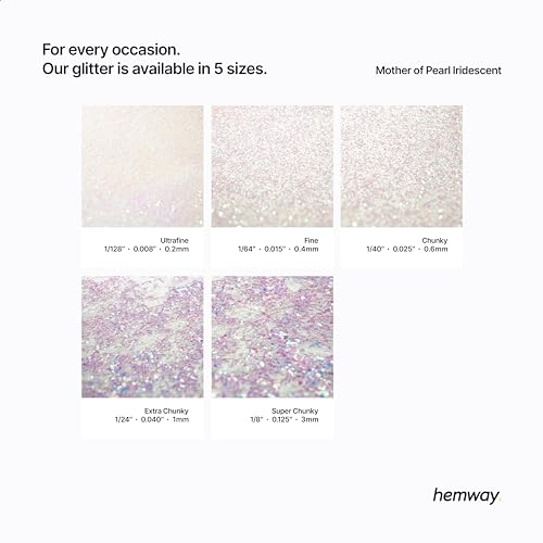 Hemway Biodegradable Mother of Pearl Glitter 3.5oz