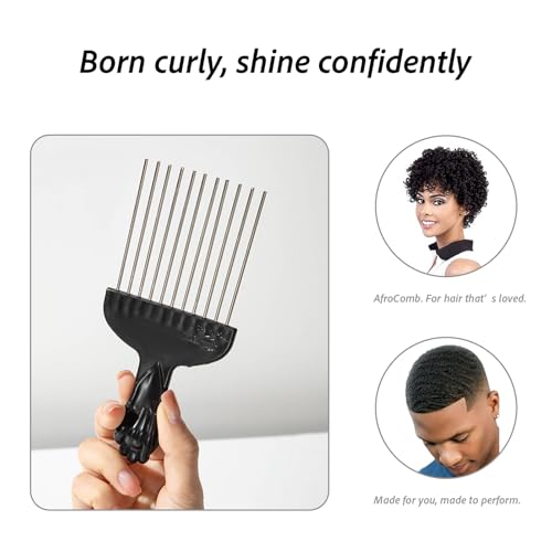 3-Pack Hair Pick Comb Set for Curly & Afro Hair
