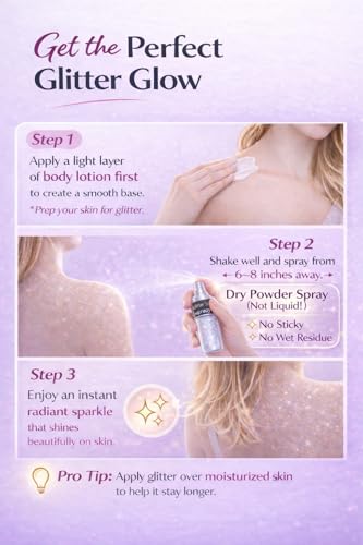 Sovano Holographic Body Glitter Powder Spray - 10g