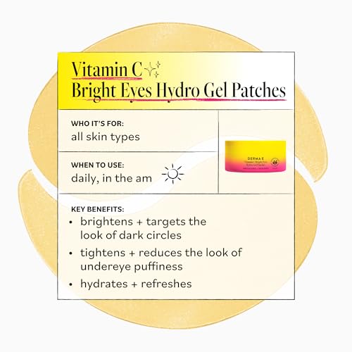 Derma E Vitamin C Eye Patches - 30 Pairs Dark Circles & Puffiness
