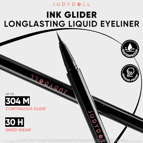 JUDYDOLL Intense Black Liquid Eyeliner - Waterproof & Long-Lasting
