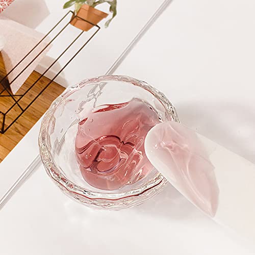 mollensiuer 3 Pieces Acrylic Crystal Facial Mask Mixing Bowl Facial Mud Bowl DIY Stirring Bowls Face Skin Applicator Bowl
