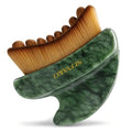 Lymphatic Jade Gua Sha Face Brush – Dual-Ended Dry Brush & Contour Tool