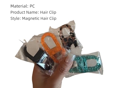 Magnetic Hair Clips for Women – Strong Hold, PC Material, 2 Pack