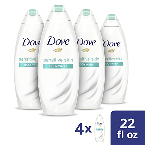 Dove Body Wash For Softer and Smoother Skin Sensitive Skin Hypoallergenic and Sulfate Free Body Wash 22 oz, 4 Count