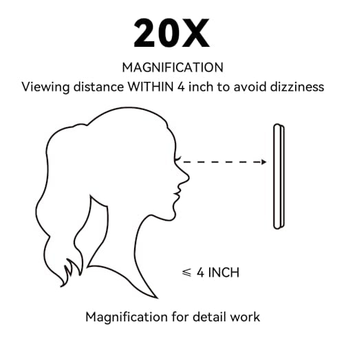 HIEEY Lighted Makeup Mirror, 17.4" L x 13.1" W Hollywood Vanity Mirror with Lights, Three Color Lighting Modes, with 4in 20X Magnification Mirror, Smart Touch Control, 360¡ÆRotation (White,Gift Box)